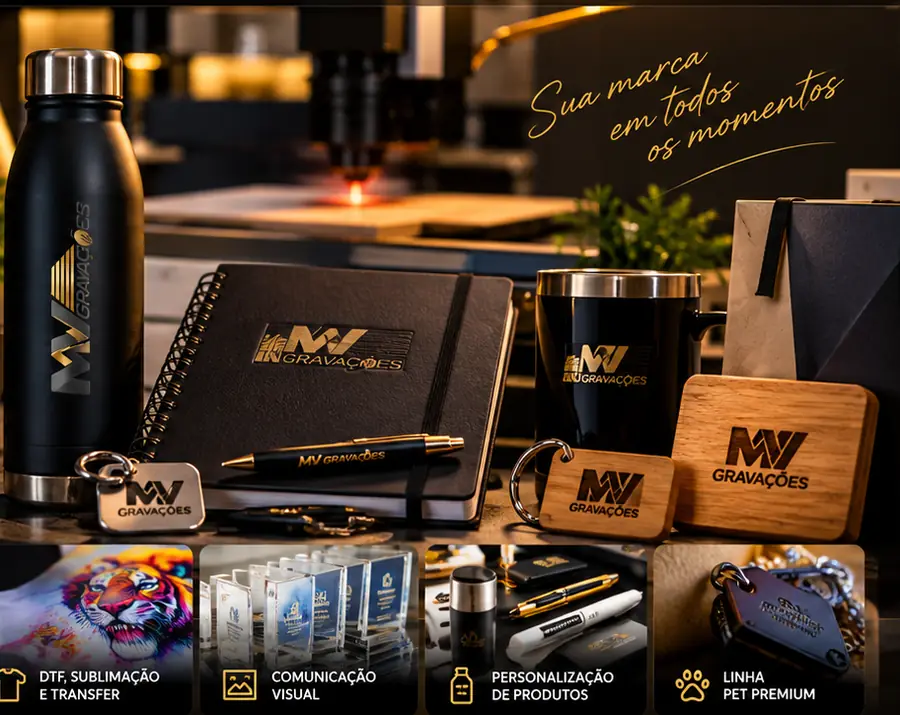 Produtos personalizados MV Gravações